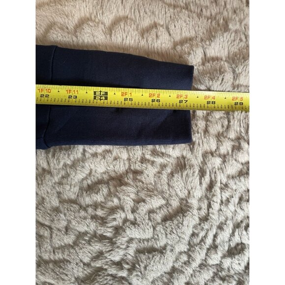 Athletic Works Women's French Terry Mock Neck Hoodie, Dark Navy Size S(4-6) - Picture 10 of 10